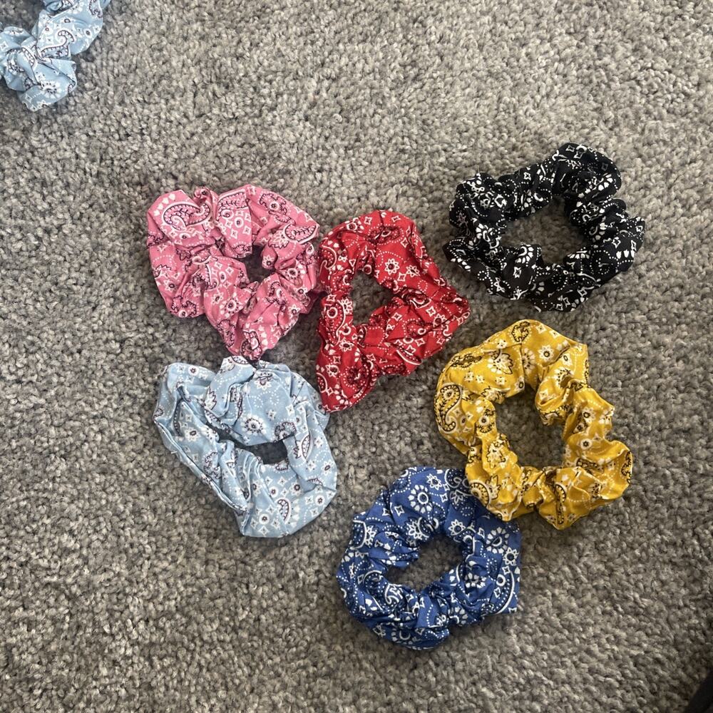 6 Pack Extra Scrunchies for Women's Thick Hair, Premium Velvet Soft Jumbo